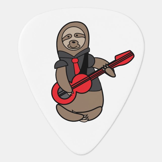 Sloth Animal Guitar Player Cute Pick (Front)