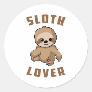 Sloth Animal Lazy Sloths Tired Sleeping Funny Gift Classic Round Sticker