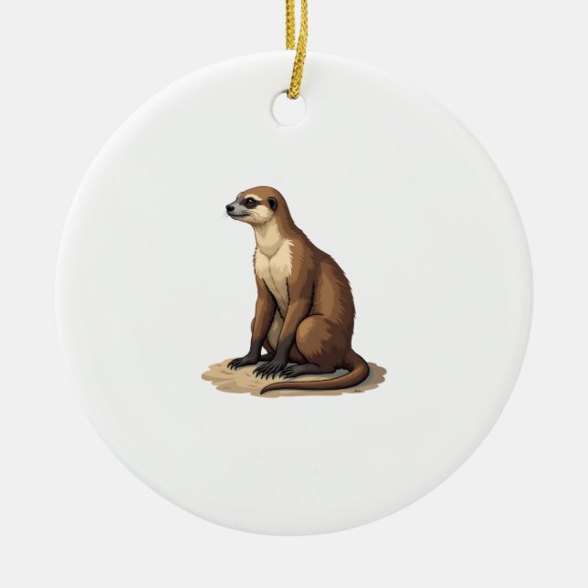 Sloth Antique Engraving Retro Graphic (2) Ceramic Ornament (Front)