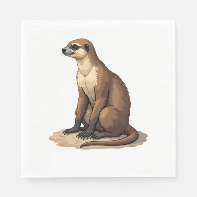 Sloth Antique Engraving Retro Graphic (2) Napkins (Front)