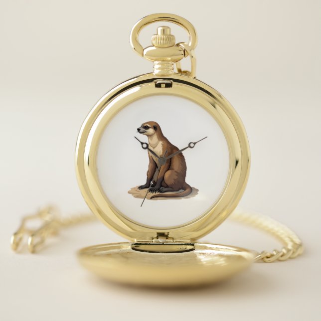 Sloth Antique Engraving Retro Graphic (2) Pocket Watch (Inside)