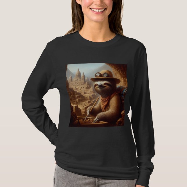 Sloth Archeologist T-Shirt (Front)