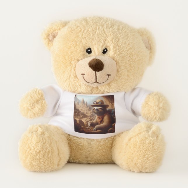 Sloth Archeologist Teddy Bear (Front)