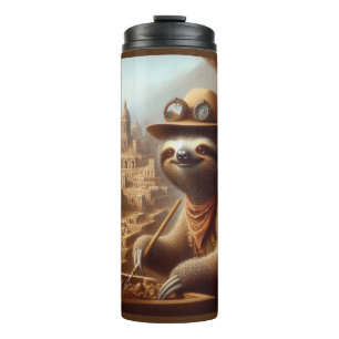 Sloth Archeologist Thermal Tumbler