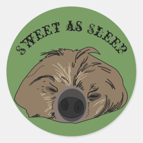 Sloth Art Sticker