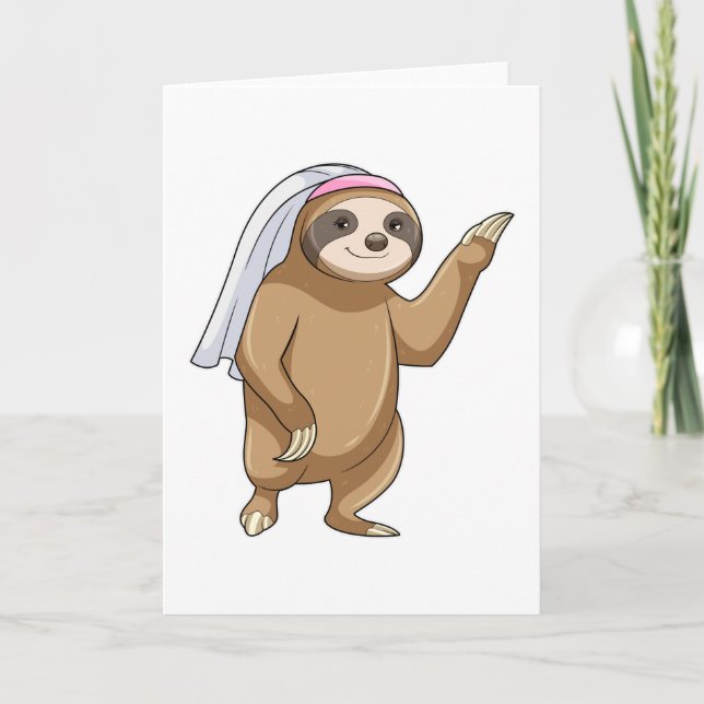 Sloth as Bride with Veil Card (Front)