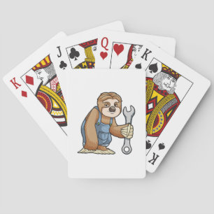 Sloth as Craftsman with Wrench Poker Cards