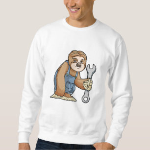 Sloth as Craftsman with Wrench Sweatshirt