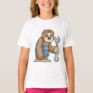 Sloth as Craftsman with Wrench T-Shirt