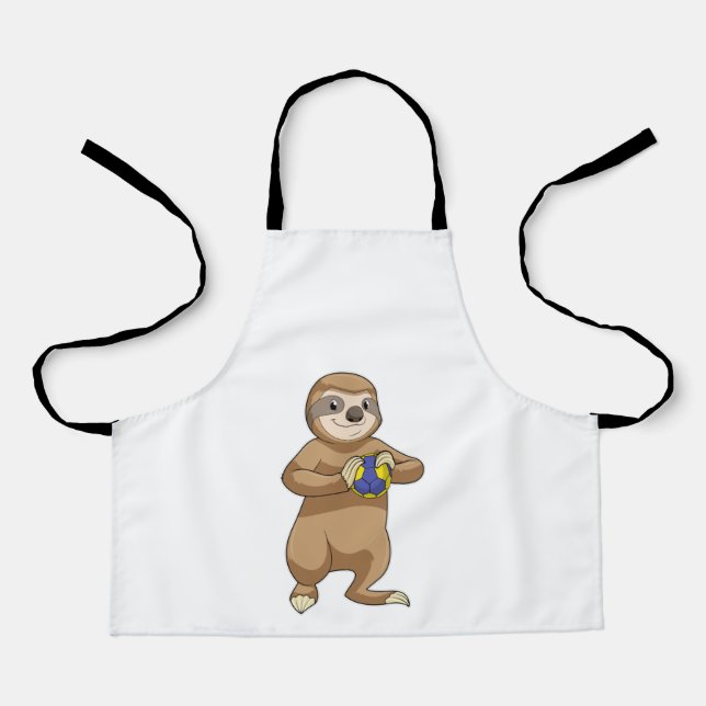 Sloth as Handball player with Handball Apron (Front)