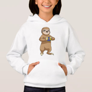 Sloth as Handball player with Handball Hoodie