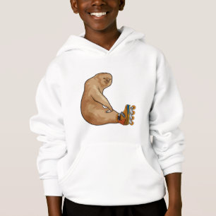Sloth as Inline skater with Inline skates Hoodie