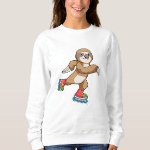 Sloth as Skater with Inline skates Sweatshirt