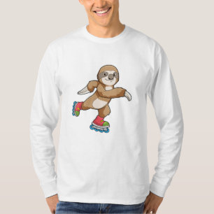 Sloth as Skater with Inline skates T-Shirt