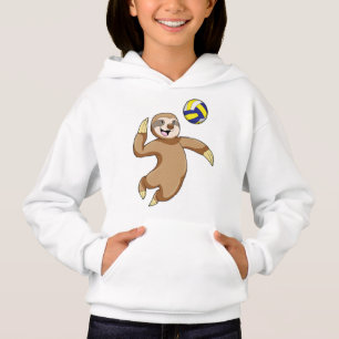 Sloth as Volleyball player with Volleyball Hoodie