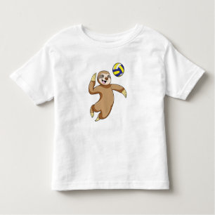Sloth as Volleyball player with Volleyball Toddler T-shirt