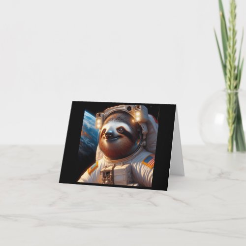 Sloth Astronaut Card