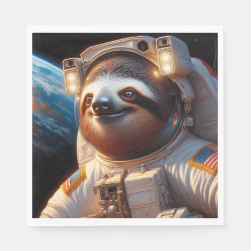 Sloth Astronaut Napkins