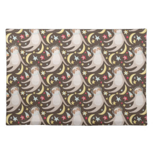 Sloth Astronaut Pattern Cloth Placemat