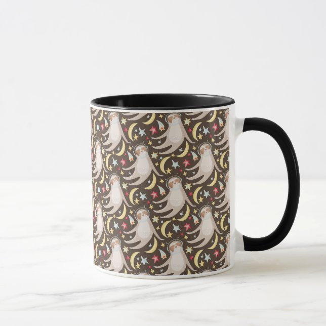 Sloth Astronaut Pattern Mug (Right)