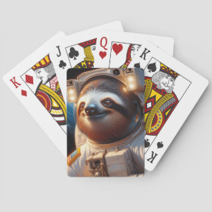 Sloth Astronaut Poker Cards