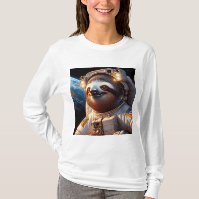 Sloth Astronaut T-Shirt (Front)