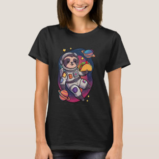 Sloth Astronaut Taco Space Adventure Funny Kawaii  T-Shirt