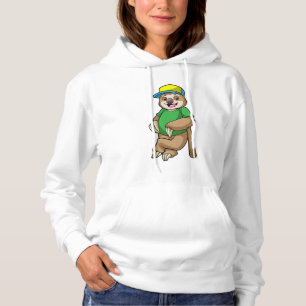 Sloth at Baseball with Baseball bat Hoodie