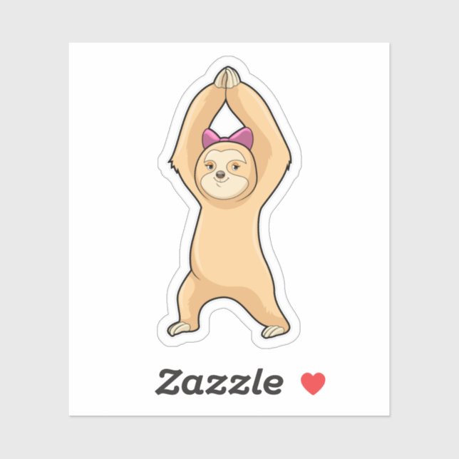 Sloth at Fitness Sports Sticker (Sheet)