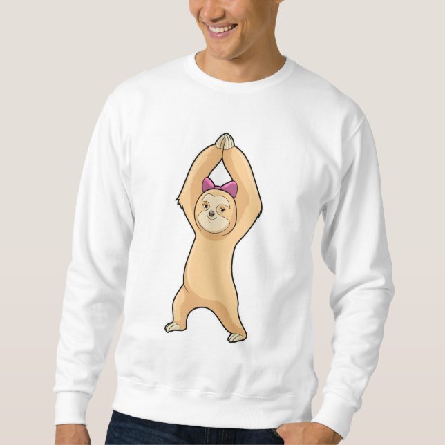 Sloth at Fitness Sports Sweatshirt (Front)