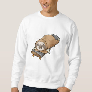 Sloth at Sleeping with Skateboard Sweatshirt