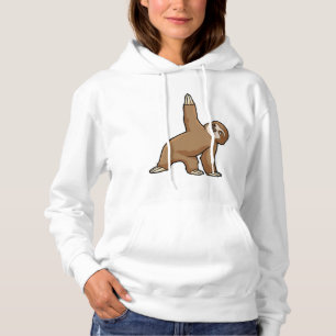 Sloth at Yoga Stretching exercises Legs Hoodie