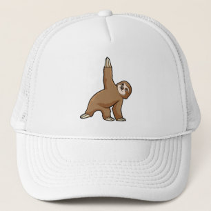 Sloth at Yoga Stretching exercises Legs Trucker Hat