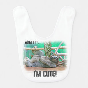 Sloth Baby Bib