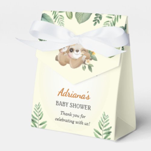 Sloth Baby Shower Gender Neutral Sprinkle Candy Favor Boxes