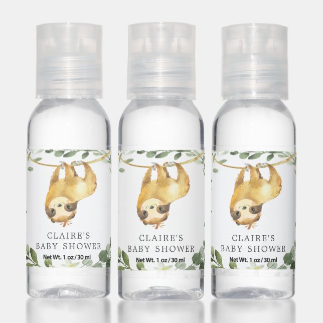 Sloth Baby Shower Hand Sanitizer (Set)