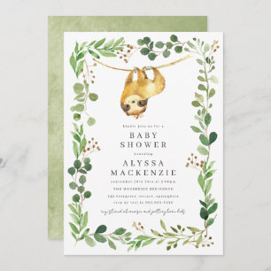 Sloth Baby Shower Invitation