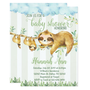 sloth baby shower favors