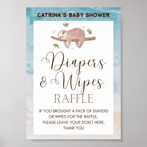 Sloth Baby Shower Sign