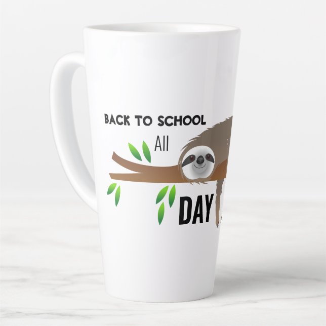 Sloth Back to School All Day Mug (Left Angle)
