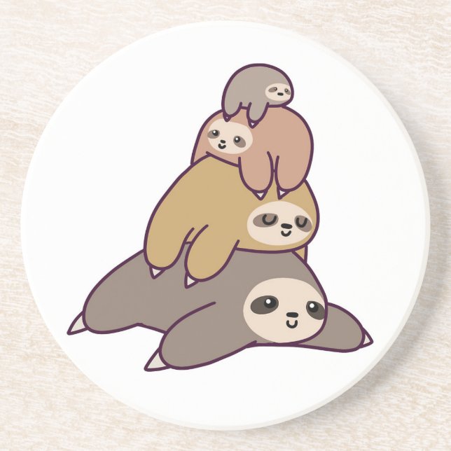 Sloth background coaster (Front)