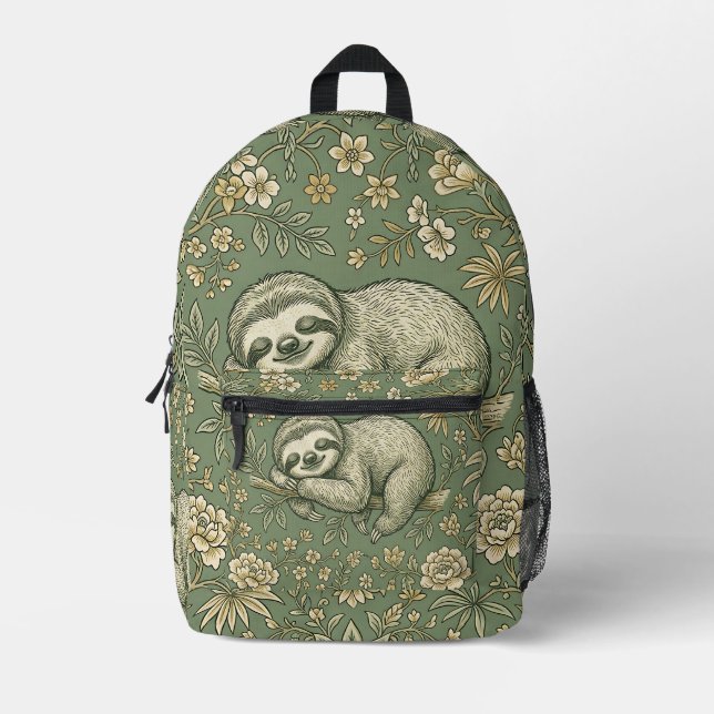 Sloth Backpack – Rainforest Nursery Design (Front)