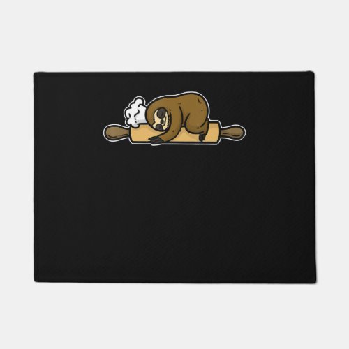 Sloth baker  funny cute chef  cook kitchen gift doormat