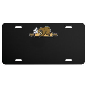 Sloth baker funny cute chef cook kitchen gift license plate