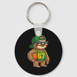 Sloth Basketball 67 Gen Alpha Slang Srts Men Boys  Keychain