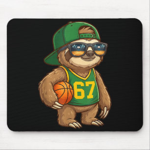 Sloth Basketball 67 Gen Alpha Slang Srts Men Boys  Mouse Pad