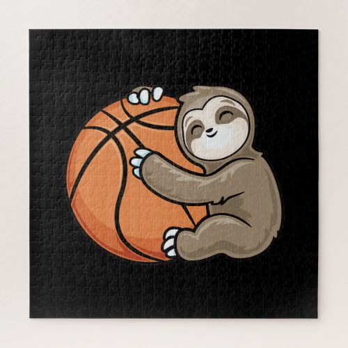 Sloth Basketball Player Sports Animal Lover Jigsaw Puzzle
