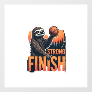 Sloth Basketball Vintage Funny Retro Dunk Shirt 2 Floor Decals