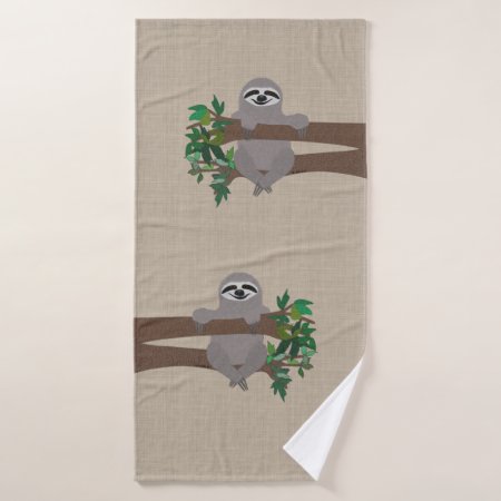 Sloth Bath Towel