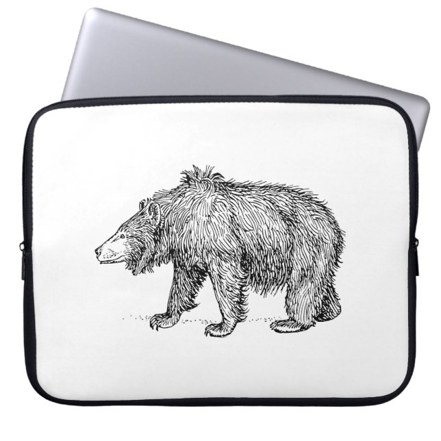 Sloth Bear Laptop Sleeve (Front)